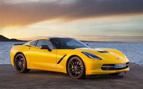 Download Car Yellow Car Coupé Vehicle Chevrolet Corvette Stingray Coupe HD Wallpaper