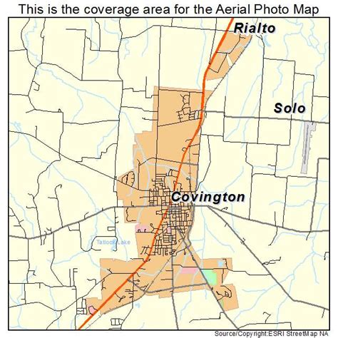 Aerial Photography Map of Covington, TN Tennessee