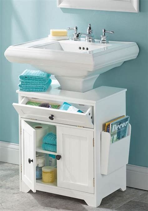 7 Genius Pedestal Sink Storage Ideas for Your Home