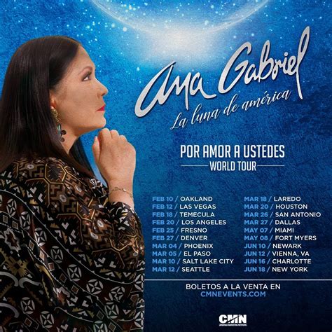 Conciertos en Miami 2022: Ana Gabriel presenta “Por Amor A Ustedes ...