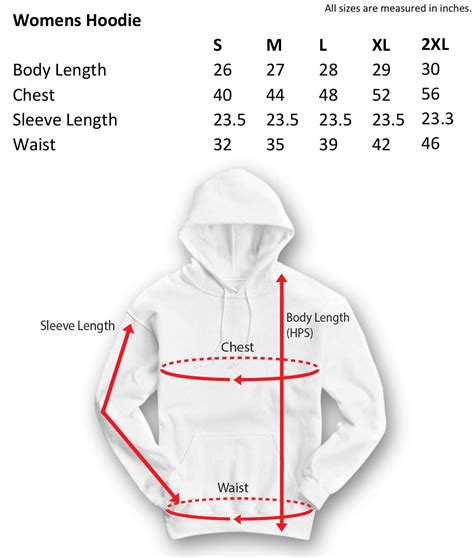 Gildan 18500 Sizing Chart Size Chart Gildan 18500 Hoodie ...