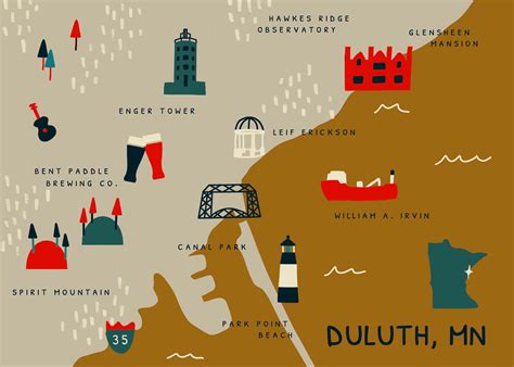 Duluth Map | Etsy