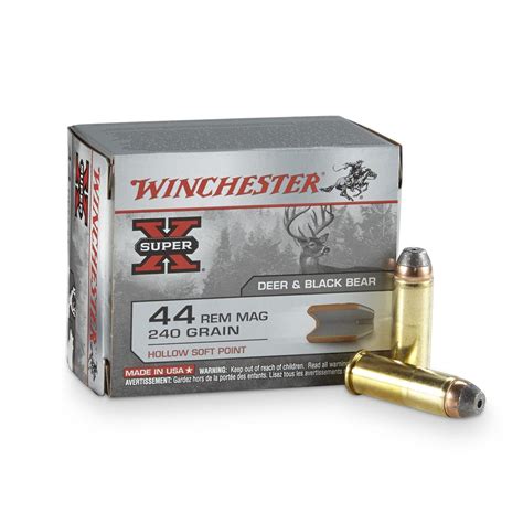 Winchester Super-X Handgun .44 Rem. Magnum 240 Grain HSP 20 rounds - 13964, .44 Remington Magnum ...