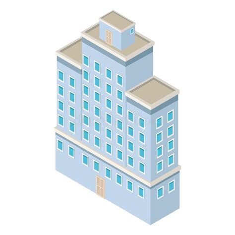 Company building isometric stock vector. Illustration of structure - 145291311