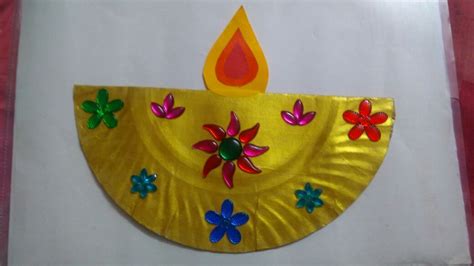 diwali paper diya | Paper crafts, Diwali craft, Crafts