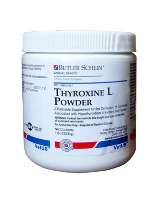 Thyroxine: Thyroxine L Powder For Horses