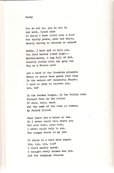 Sylvia Plath Daddy Poem Themes