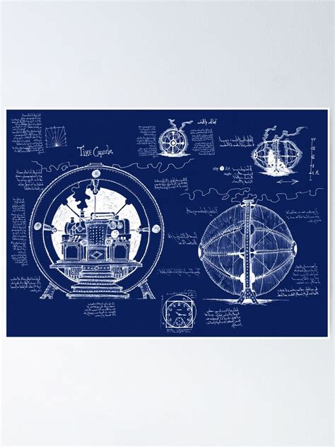 "Time Machine Blueprints" Poster by GwynplaineStuff | Redbubble