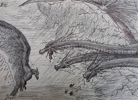 King Ghidorah and Rodan by Hodjiraptor on DeviantArt