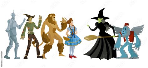 wizard of oz characters Stock Vector | Adobe Stock