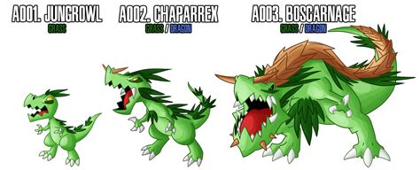 Fakemon: A001 - A003 - Alternate Grass Starter by DrCrafty on DeviantArt