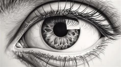 An Eye Is Drawn And Shaded With Pencil Background, Pictures Of Drawings ...