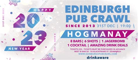 Hogmanay 2023 – Edinburgh Pub Crawl