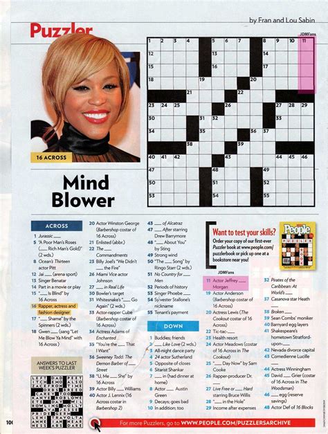 people magazine crossword puzzles to print | Printable crossword puzzles, Crossword, Crossword ...