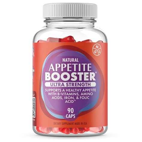 Buy NGL Appetite Booster Pills Extra Strength for Adults Fortified with Lysine, Folic , Iron ...