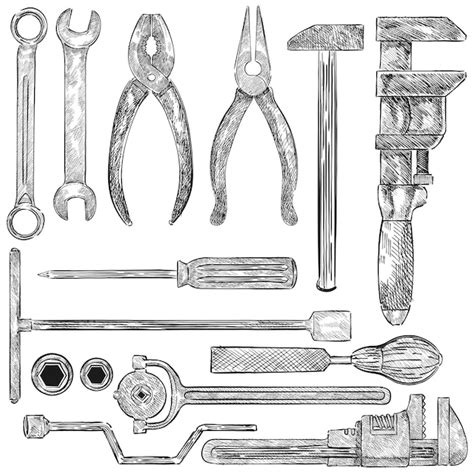 Free Vector | Illustration of a set of mechanic tools