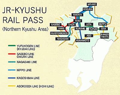 SIMPLY KYUSHU 。 九州: JR Northern Kyushu Rail Pass JPY7000