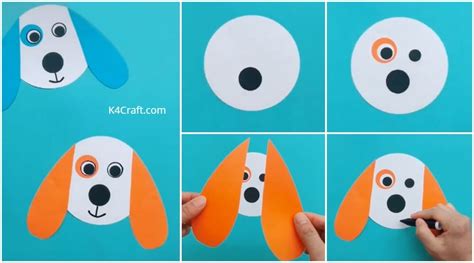 Paper Dog Craft for Kids – Step by Step Tutorial - K4 Craft