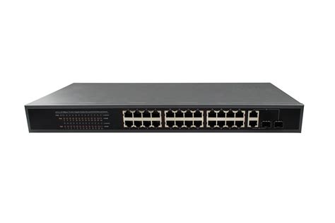 Gigabit Ethernet Unmanaged Rack Mount Switch with 24 RJ-45 10/100M Por