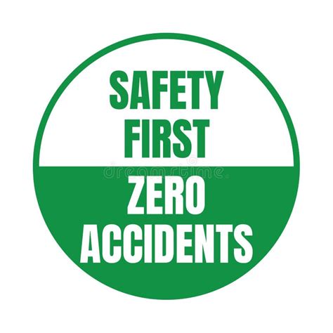 Safety First Zero Accidents Symbol Icon Stock Illustration - Illustration of caution, accident ...