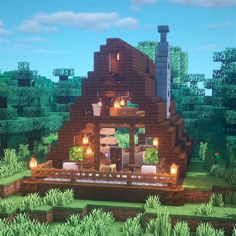 ExecutiveTree-MinecraftBuilds on Instagram: Minecraft A-Frame Cabin . A ...