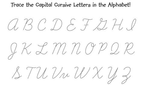 Cursive Writing Worksheets Printable Capital Letters - Printable Worksheets
