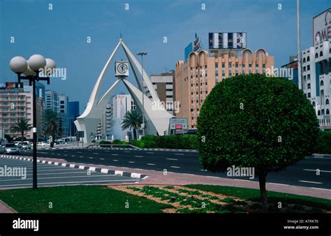 Clock Tower / Dubai Stock Photo - Alamy