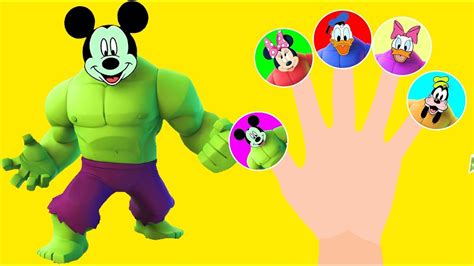 Mickey Mouse Transforms Into HULK Finger Family Song - YouTube