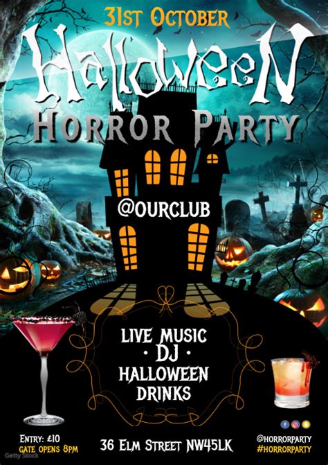 Copy of Halloween Horror Party Poster | PosterMyWall