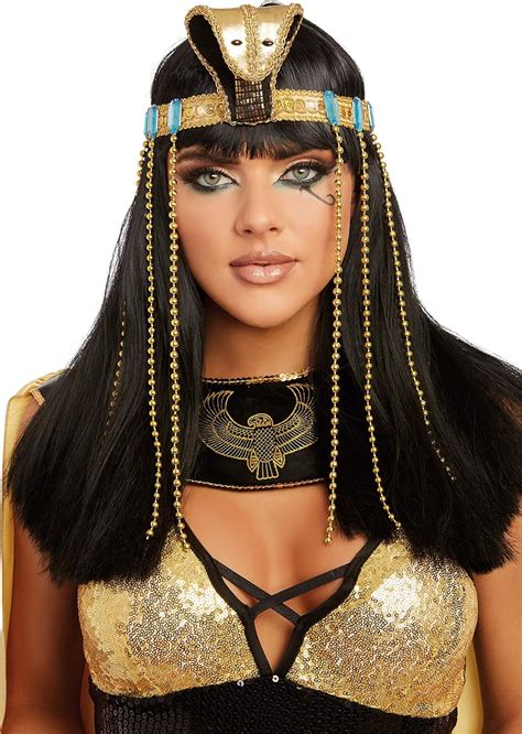 DreamGirl Cleopatra Headpiece Camiseta sin Mangas, Multicolor ...