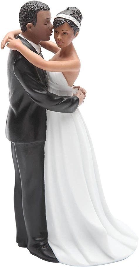 16 Black Couple Wedding Cake Toppers to Personalize Your Cake | Black ...