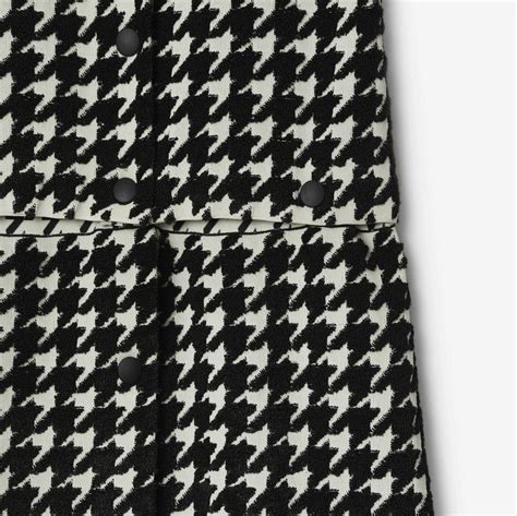 Houndstooth Nylon Blend Dress in Black - Women | Burberry® Official