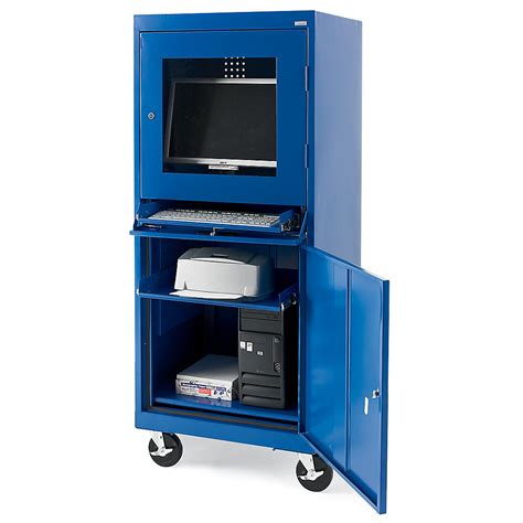 Atlantic Metal Economical Mobile Computer Cabinet – 26x24x64 ...