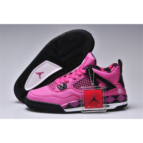 Women Air Jordan 4 Print Fuchsia Black , Women Jordan Shoes - Women ...