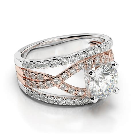 1.78 ctw Diamond Infinity 18k Two Tone Engagement Ring - Raven Fine Jewelers