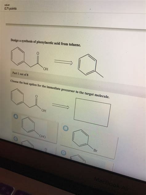 Solved Design a synthesis of phenylacetic acid from toluene. | Chegg.com