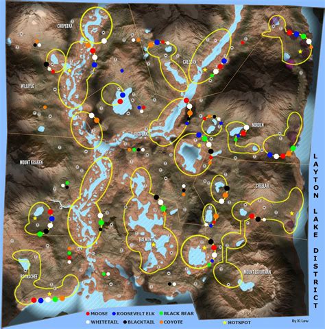 Map of Layton Lake District - The Hunter: Call of the Wild