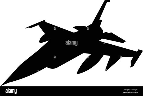 f16 silhouette on white background Stock Vector Image & Art - Alamy