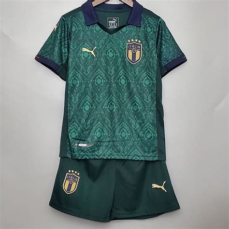 Italy Soccer Jersey - Men's Puma Green Italy National Team 2020/21 Replica Third ...