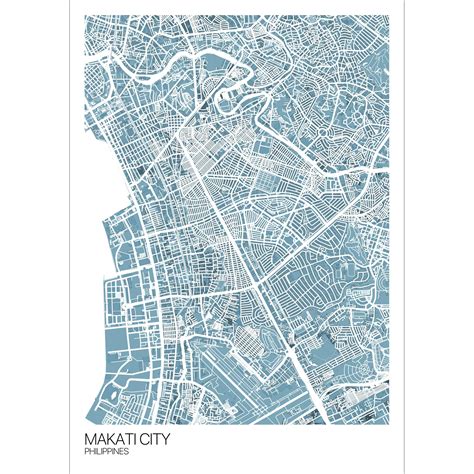 Makati City Map Art Print - Free International Shipping! - Mapply.co