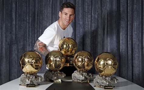 Messi ya luce los cinco Balones de Oro