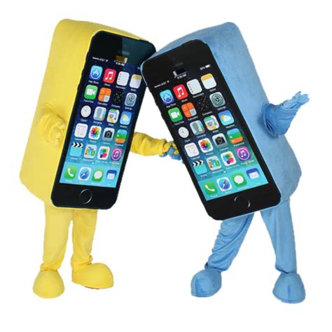 Factory direct sale sale Cell Phone Mascot Costume Apple iPhone Adult Size-in Anime Costumes ...