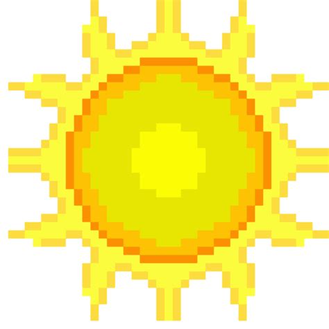 Minecraft Sun Pixel Art