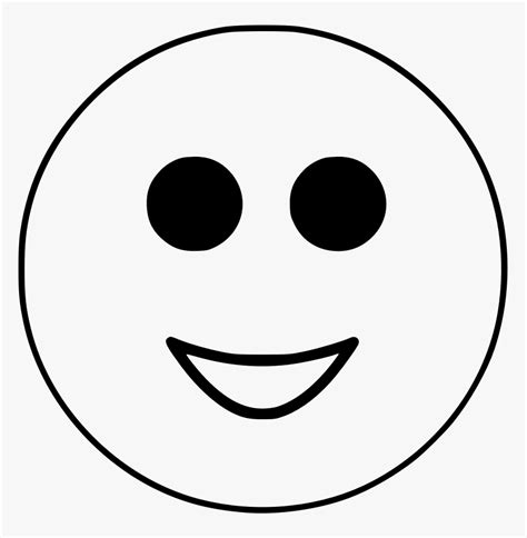 Clip Art Clipart Smiley Emoji Face - Black And White Smiley Clipart, HD ...