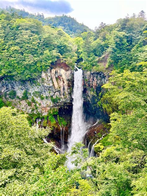 Nikko waterfall in Japan stock image. Image of nature - 259039761