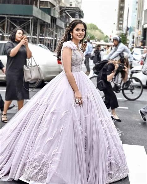 Isha Ambani in a lilac gown at the Met Gala 2019 – South India Fashion