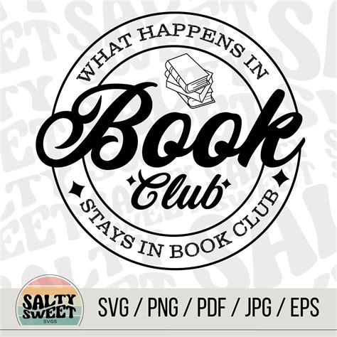 What Happens in Book Club Stays in Book Club SVG Reading - Etsy