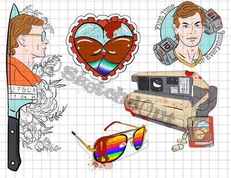 Jeffrey Dahmer True Crime Digital Flash Tattoo Wall Art - Etsy UK