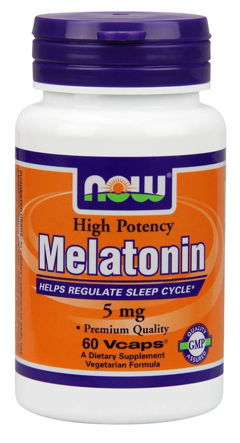 NOW Foods Vegetarian Melatonin Sleep Aid, 5mg, 60 Ct - Walmart.com ...