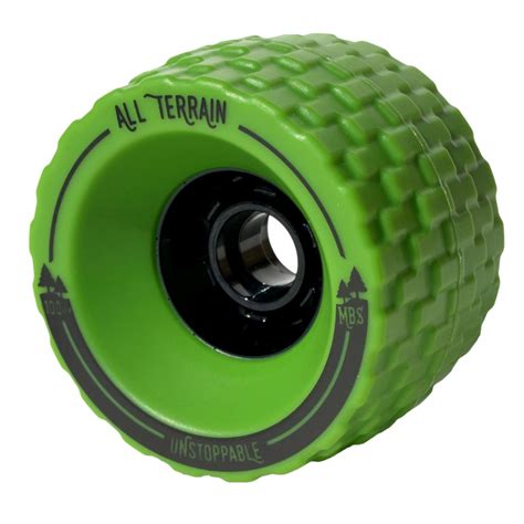 13406 - MBS All-Terrain Skateboard Wheels - Green (4) — MBS.COM